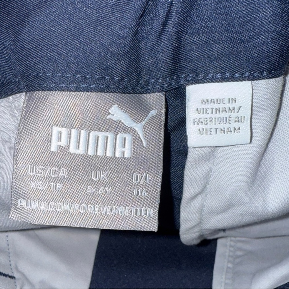 Puma Boys Golf Shorts Navy Blue XS 6/7 Adjustable Waist UPF 50+ - Picture 5 of 9